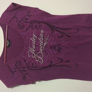 Ladies purple Harley Davidson shirt